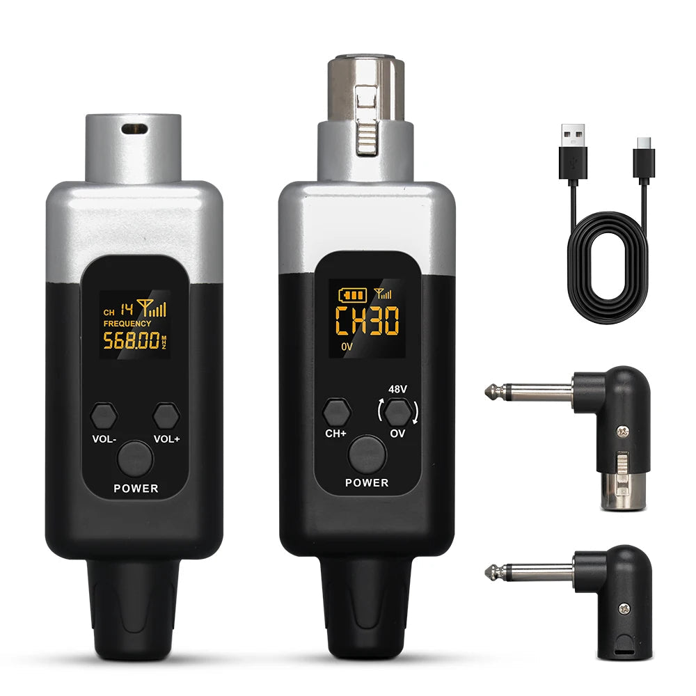 Transmissor XLR sem fio(48v) com phantom power