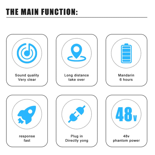 Transmissor XLR sem fio(48v) com phantom power