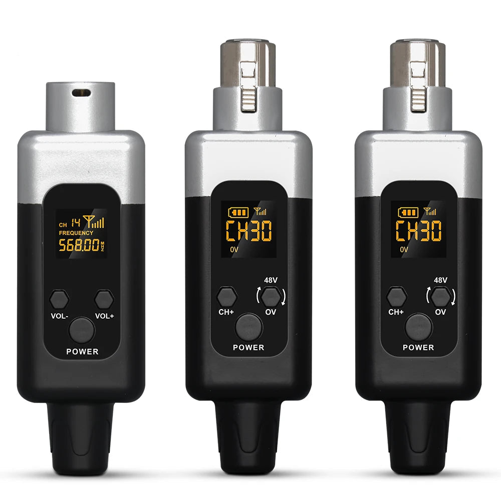 Transmissor XLR sem fio(48v) com phantom power