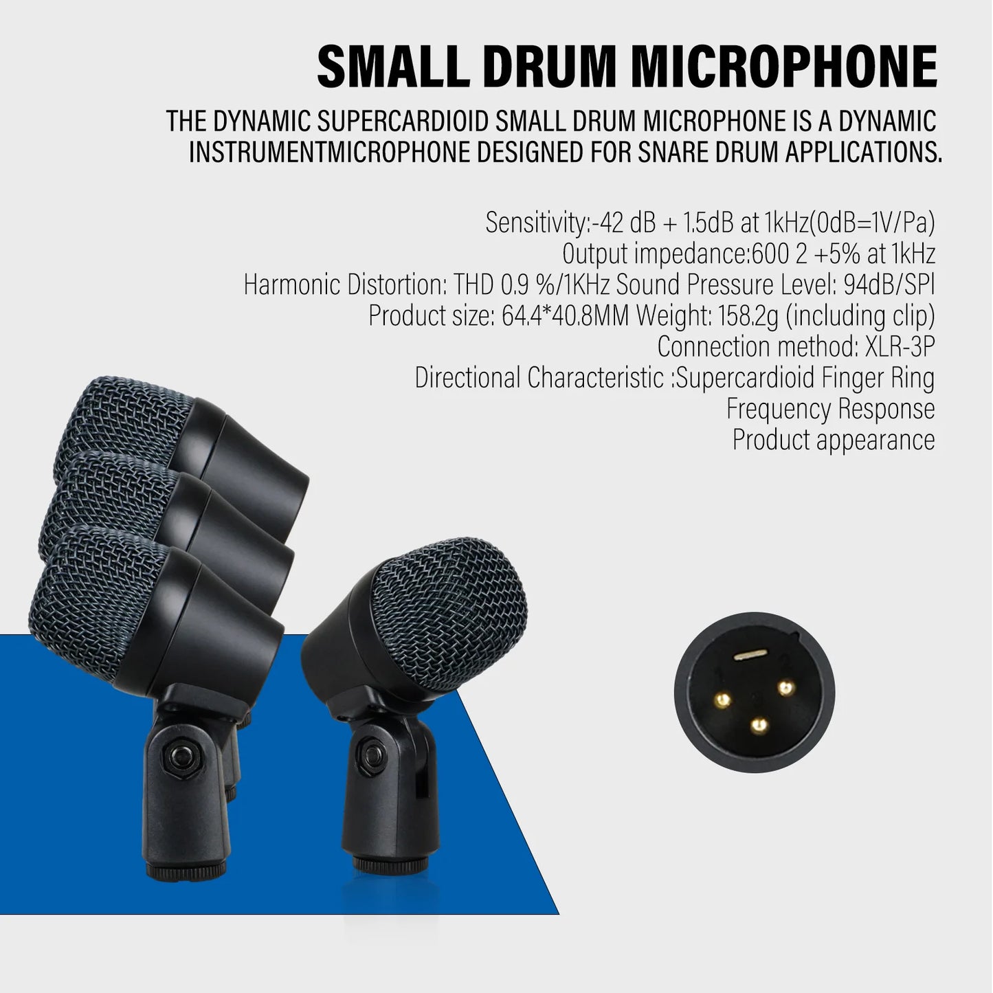Microfone para bateria 904(sem logo)