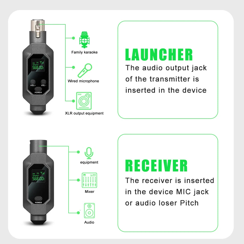 TRANSMISSOR XLR SEM FIO